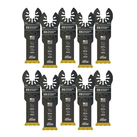 Imperial Blades One Fit™ 1-1/4" Multi-Material Storm Titanium Metal/Wood Blade 10PC IBOAT330-10